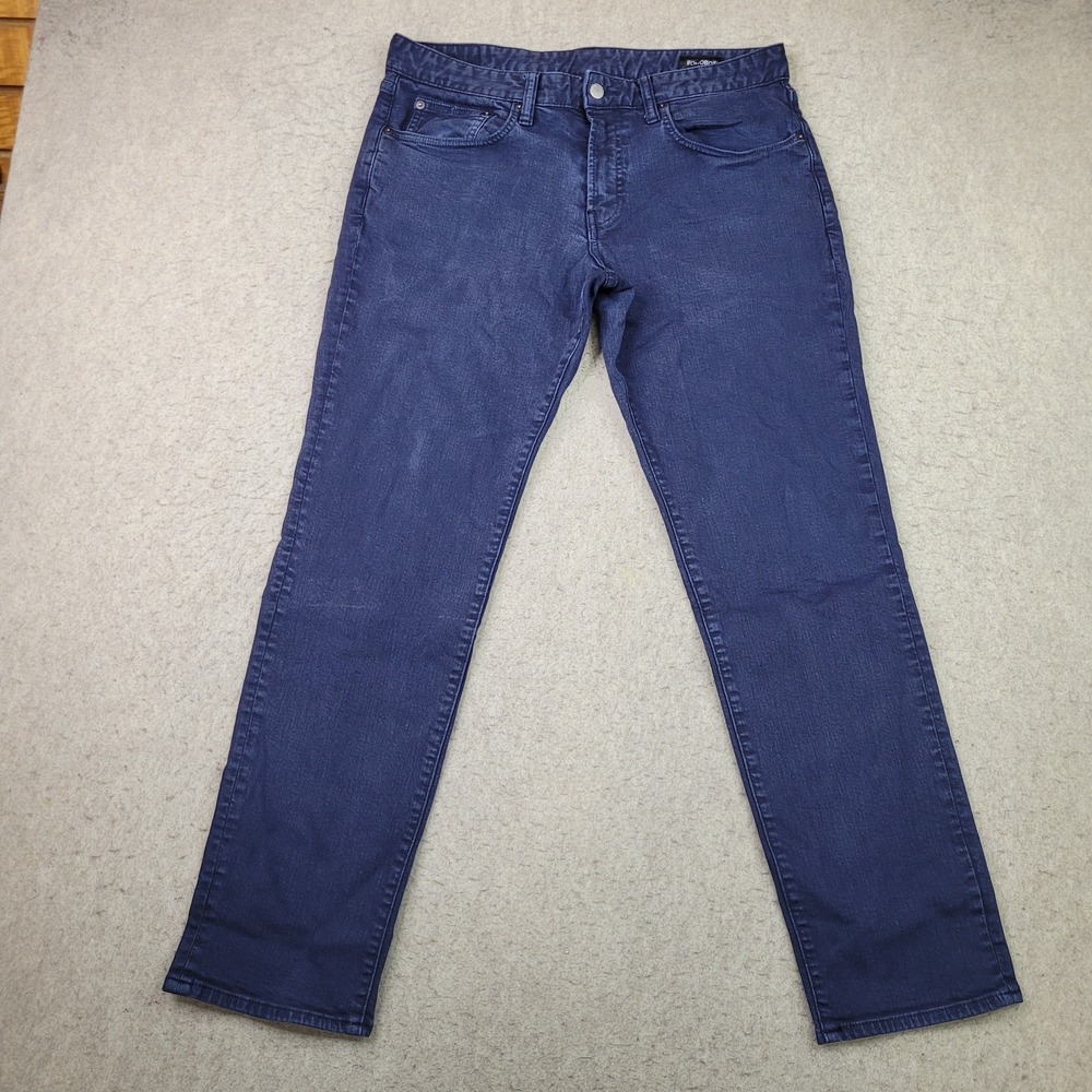 Bonobos Chino Pants Mens 35x32 Navy Blue Stretch Flat Front Business Casual